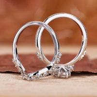 Vente en gros d'usine 10K 14K 18K Or massif véritable VVS Moissanite Diamant Bague de mariage pour couple Ensemble de mariage 0.5ct 1ct 2ct 3ct 5ct