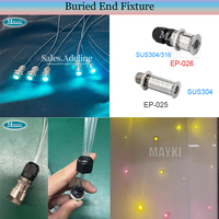 Kit Lumière Étoile de Piscine à Fibre Optique RGBW 80W DMX LED Kit Lumière Étoilée à Fibre Optique pour Piscine