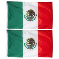 Drapeau et bannière mexicains doublement imprimés en polyester 100D, 3x5 pieds, vente en gros, neufs