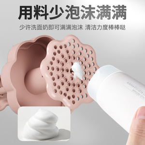 Distributeur de savon manuel, bouteille moussante rose, 83x83x171mm, matériau ABS pour savon liquide, gel douche, lavage du visage - Product Image 4