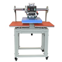 Presse à chaud pneumatique 40x60cm avec écran tactile LCD numérique semi-automatique pour vêtements, pression de 8kg