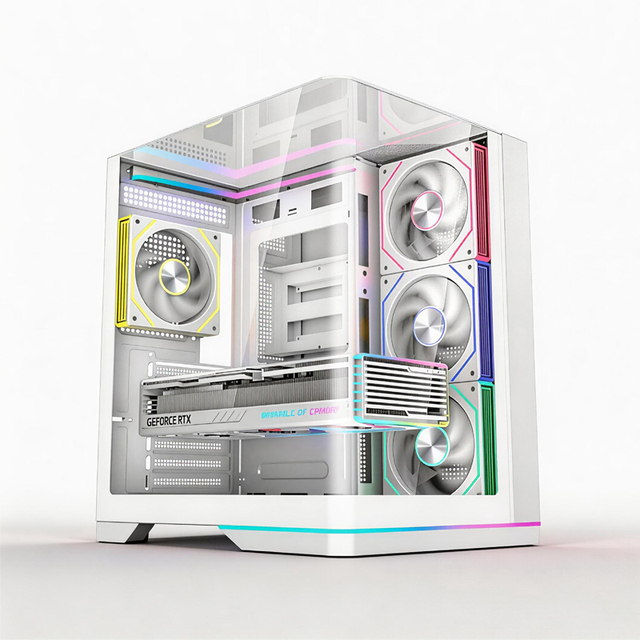 Tengda High Airflow ATX Mid Tower Computer Case-Aluminum Alloy 240mm Water Cooling Ready 330mm GPU 155mm CPU Cooler 4-Slot PCIe