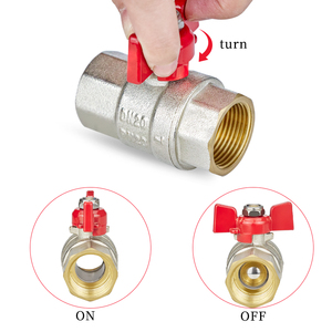 Tmok RTS DN20 3/4 "inch BƯỚM CÁNH xử lý đầy đủ cổng nickle mạ Brass van bi cho nước dầu khí - Product Image 5