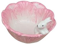 Bol de salade de pâques en céramique, de petite taille, en forme de chou, avec décoration de lapin mignon