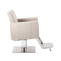 Chaise de coiffure professionnelle à cadre métallique, réglable et hydraulique pour salon
