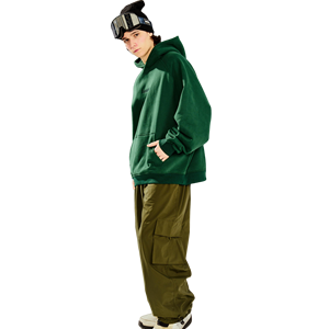 Traje de esquí impermeable transpirable personalizado, chaqueta con capucha informal para exteriores y de esquí Sudadera con capucha para esquiar y deportes de nieve, Verde - Product Image 3