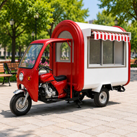 Camion de restauration rapide sur moto haute performance, chariot à trois roues personnalisé, camion de crème glacée, tricycle à moteur