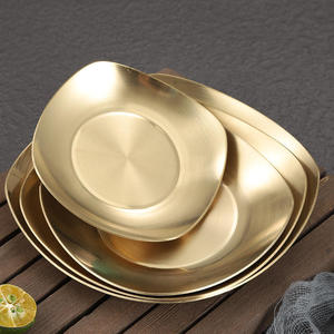 Plato Metálico Pequeño para Aperitivos, Elegante y Hermoso, Plato Decorativo de Acero Inoxidable para Encurtidos, Bandeja para Servir, Platos Irrompibles - Product Image 4