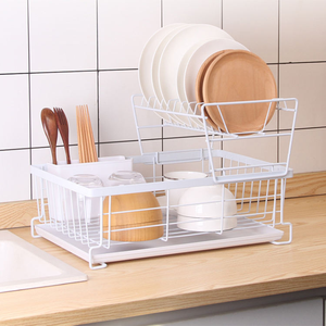 Estante de almacenamiento de Metal de doble capa, estante de almacenamiento de vajilla multifunción para cocina, escurridor de cocina sobre fregadero, estante para platos - Product Image 5