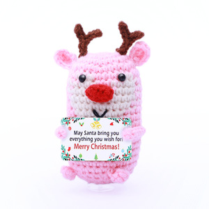New cross-border handmade crocheted positive energy French fry baseball doll yarn cartoon positive animal yarn doll - Product Image 4