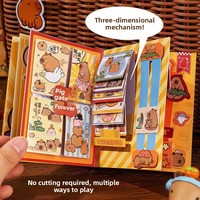 Livre en bois 3D pop-up avec pages escamotables, mécanisme interactif à rabats personnalisé, livre pour enfants or et argent, nouveauté