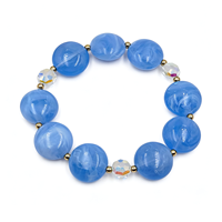 Bracelet multicolore à grosses perles pour femme, en acrylique audacieux, extensible, idéal pour l'été et la plage, bijou tendance et élastique