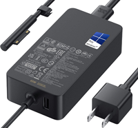 Adaptateur secteur de haute qualité 65W 15V 4A, alimentation DC ignifuge pour chargeur d'ordinateur portable Microsoft Surface Pro7, fonction QC3.0 PD3.0, ABS