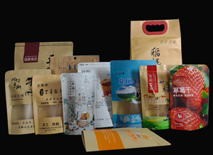 Bolsa de Papel Kraft Personalizada, Bolsa con Cierre y Ventana, para Alimentos, Polvo de Nueces, Té, Fideos de Arroz, Bolsa de Empaque para Alimentos de Varias Capacidades - Product Image 5