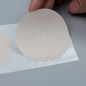 Tùy Chỉnh Thương Hiệu In Ấn Logo Matte Kết Cấu Giấy Dính Dập Nổi Nhãn Thân Thiện Với Môi Hộp Quà Tặng Phong Bì Con Dấu Nhãn Dán - Product Image 2