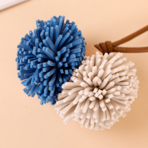 Mini Breloques de Sac en Cuir Haut de Gamme Tendance <span class=keywords><strong>avec</strong></span> <span class=keywords><strong>Porte</strong></span>-Clés Mousqueton Balle à <span class=keywords><strong>Pompon</strong></span> Tressé Main pour Sacs à Main et Accessoires de Sac pour Femmes - Product Image 6