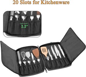 Free sample Wholesale Custom Duty <b>Waxed</b> <b>Canvas</b> Tool Knife Zipper <b>Bag</b> Knives Portable Chefs Knife <b>Bag</b> - Product Image 6
