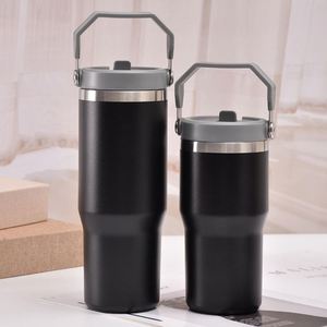 Gobelet isotherme à double paroi avec poignée latérale, 30 oz, en acier inoxydable, pour voiture, bureau et extérieur - Product Image 4