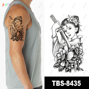 Tatuaggio Temporaneo Giapponese Geisha Impermeabile a Lunga Durata per Adulti, Arte Corporea Finta - Product Image 5