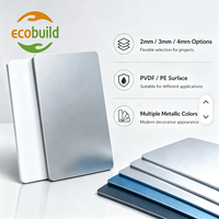 Panneaux composites en aluminium Alucobond gris argenté 4 mm ACP/ACM pour la façade du bâtiment de bureaux dans le parc technologique