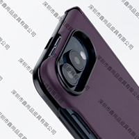 Étui à rabat en cuir végétalien pour iPhone Duo avec protection de charnière, fenêtre transparente et anneau magnétique N52 – Vente en gros
