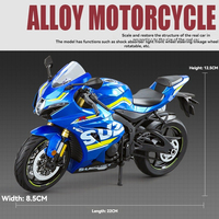 Moulé sous pression 1:9 alliage moto GSX-1000R métal modèle Collection roue avant direction choc abse modèle orption moto modèle jouets