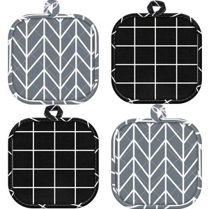 Mini mitaines carrées pour four Ensemble <span class=keywords><strong>de</strong></span> <span class=keywords><strong>gants</strong></span> <span class=keywords><strong>et</strong></span> <span class=keywords><strong>maniques</strong></span> résistants à la chaleur Mitt Kitchen Pot Holders Cotton All-season Camping - Product Image 1