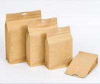 Sacs en papier kraft à huit soudures avec revêtement en aluminium, autoportants, pour emballage alimentaire, sacs à thé en papier kraft, vente en gros