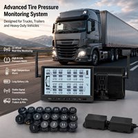 Système de surveillance de la pression des pneus sans fil numérique CARQSENG 433,92 MHz TPMS avec capteur externe pour camions 12-30 V