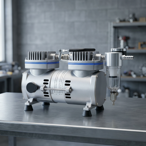 Nouveau Compresseur d'air à piston mini 2 cylindres 6 bars lubrifié pour aérographe, certifié CE ISO9001, 1/3 CV pour la fabrication - Product Image 3