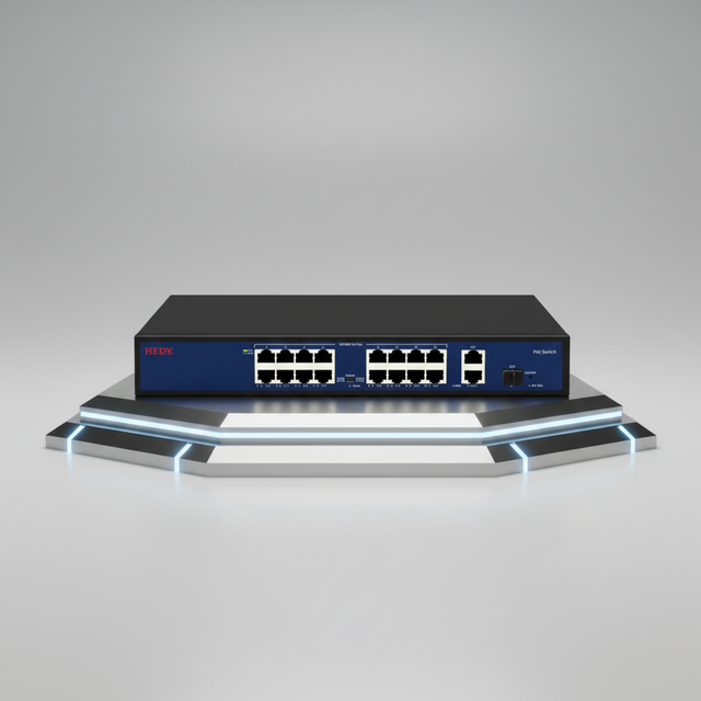 AI Watchdog Standard PoE Switch CCTV with Standard PSE Chip Unmanaged 16 Port PoE Network Switch