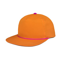 Gorra de Béisbol Personalizada con Logotipo Bordado e Impreso, 5 Paneles, Estructurada, Visera Plana, Tejido de Secado Rápido, con Cordón Ajustable, Venta al Por Mayor