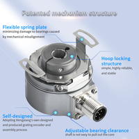 Encoder Optik Poros Berongga KM42 10mm Baja Tahan Karat 12 Bit Dilengkapi Sensor Encoder Absolut Multiturn RS485