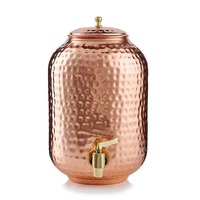 Recipiente de agua de cobre puro fácil de limpiar, 3.5L, aprobado Ayurvédico, mejora los dispensadores de agua para la venta de exportación