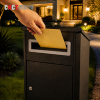 Boîte aux lettres extérieure autoportante en acier galvanisé, étanche, antivol, durable, facile à installer, avec serrure intelligente et revêtement en poudre pour la livraison de colis