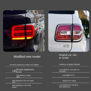 For 2012-2019 for Patrol Y62 <b>Red</b> <b>LED</b> Rear Taillight Assembly Upgrade with Running <b>Lights</b> and Flowing Turn Signals - Product Image 3