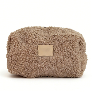 Pochette de maquillage <span class=keywords><strong>en</strong></span> polaire Teddy Qetesh, logo personnalisé, douce, moelleuse, portable, pour <span class=keywords><strong>voyage</strong></span> - Product Image 2