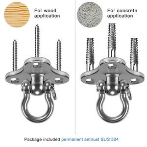 <span class=keywords><strong>Kit</strong></span> <span class=keywords><strong>de</strong></span> suspension robuste en acier inoxydable <span class=keywords><strong>pour</strong></span> <span class=keywords><strong>hamac</strong></span>, balançoire, sac <span class=keywords><strong>de</strong></span> frappe et yoga, avec crochet <span class=keywords><strong>de</strong></span> plafond - Product Image 5