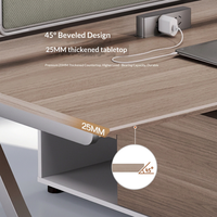 Poste de travail de bureau moderne à plan ouvert pour 4 à 6 personnes, table de bureau avec cloison et armoire de rangement
