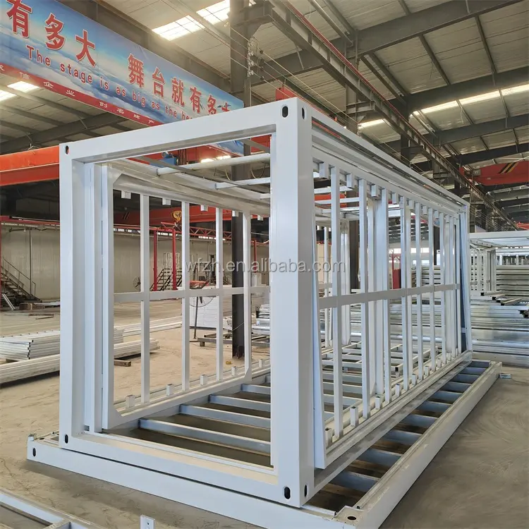 Murah buatan Cina kontainer dapat diperluas rumah 20 kaki siap untuk kerangka rumah kontainer hidup