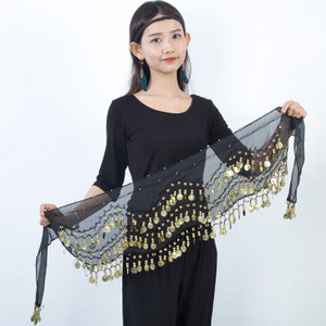 Kostum Tari Perut 2025, Rok, Selendang, Sabuk dengan Barisan Koin Emas - Product Image 6