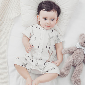 Ropa de Verano para Bebés Recién Nacidos, Mono de Fibra de Bambú, Ropa de Manga Corta para Niños Pequeños, Pijama para Niñas, Body, OEM ODM - Product Image 5