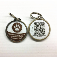 Mini-étiquette RFID NFC programmable pour chien avec code QR unique, identification personnalisée, étanche, distance de lecture de 1 à 10 cm pour l'identification des animaux de compagnie