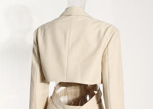 Vestido de <span class=keywords><strong>mujer</strong></span> 2023 primavera y verano nueva personalidad ahuecada cintura adelgazante <span class=keywords><strong>traje</strong></span> de un botón vestido de fiesta vestido de cóctel - Product Image 6