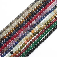 Perles de pierres précieuses naturelles en gros pour la fabrication de bijoux, améthyste, quartz rose, pierre de lave, agate, cristal 4mm 6mm 8mm