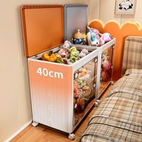 Organisateur de jouets multifonctionnel pliable carré classique polyvalent en PP moulé par injection, double porte, étanche, grande capacité
