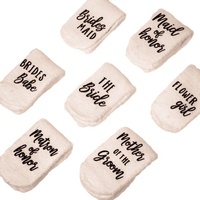 En vrac de haute qualité doux blanc amant mariée mariée Bachelorette fête mariage demoiselle d'honneur épais corail velours femmes chaussettes