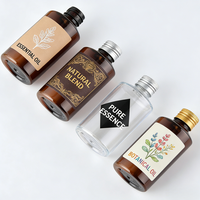 Flacon pulvérisateur en plastique PET 100ml 150ml 200ml, bleu, marron, pour cosmétiques et parfums, avec bouchon pulvérisateur doré ou argenté