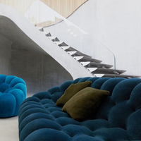 Grand Canapé Bulle en Velours Moderne Haut de Gamme, Mobilier de Luxe, Fauteuil-Canapé Bulle sans Structure