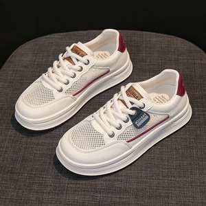 Chaussures de sport décontractées légères et respirantes en mesh blanc pour femmes - Product Image 3